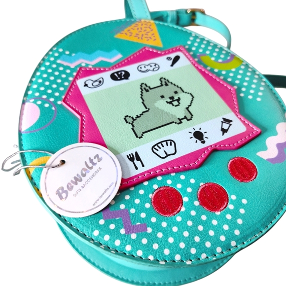 Retro Tamagotchi Style Crossbody Bag- Dog - Bewaltz - Womens or Girls - Picture 8 of 8